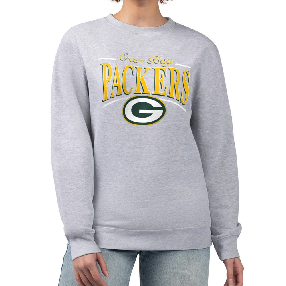 NFL Green Bay Packers Starter Women's Arch Stripe Fleece Pullover Sweatshirt