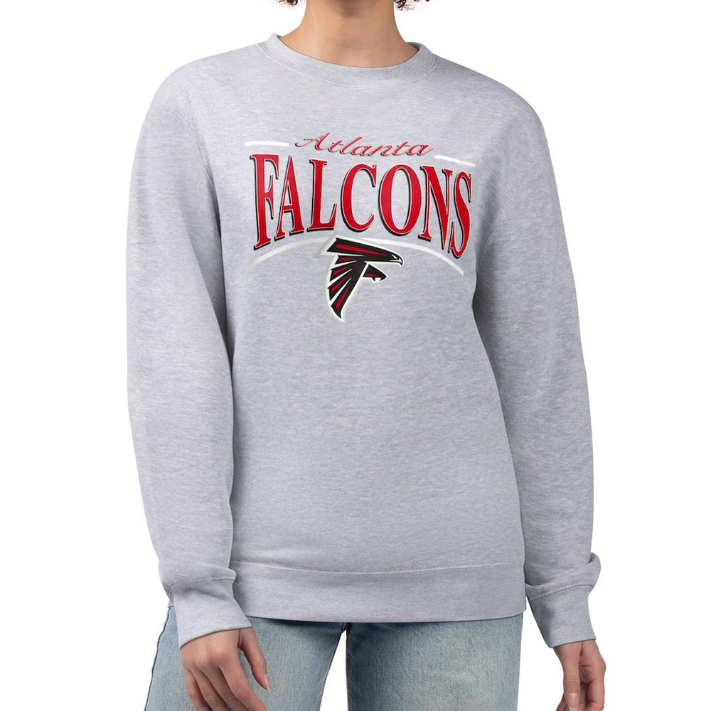 NFL Atlanta Falcons Starter Women's Arch Stripe Fleece Pullover Sweatshirt