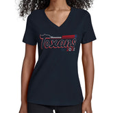 NFL Houston Texans Starter Women's Groovy Script V-Neck T-Shirt
