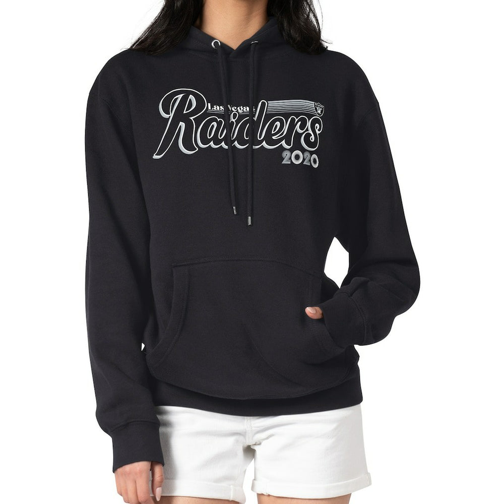 NFL Las Vegas Raiders Starter Women's Groovy Script Pullover Hoodie