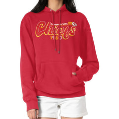 NFL Kansas City Chiefs Starter Women's Groovy Script Pullover Hoodie