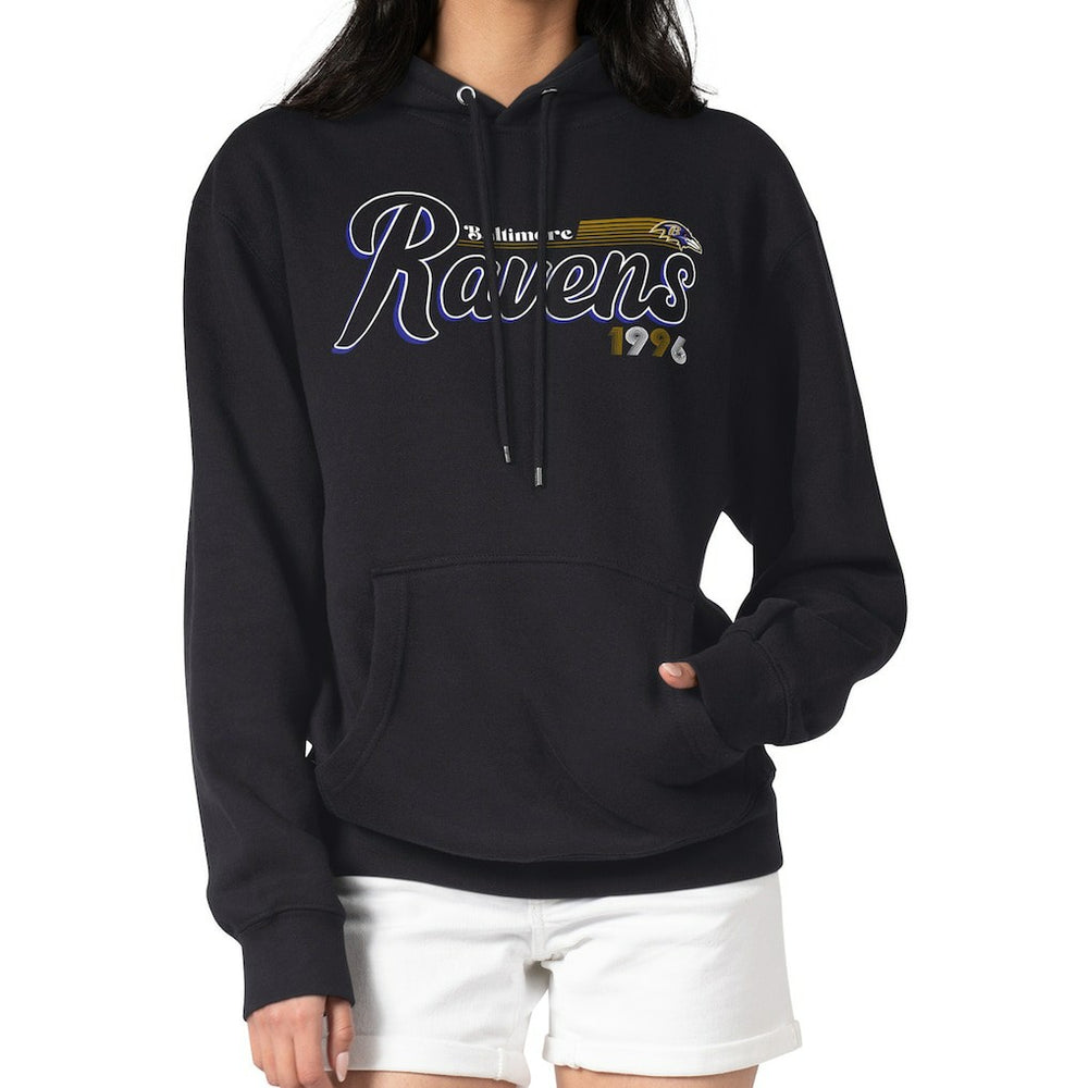 NFL Baltimore Ravens Starter Women's Groovy Script Pullover Hoodie