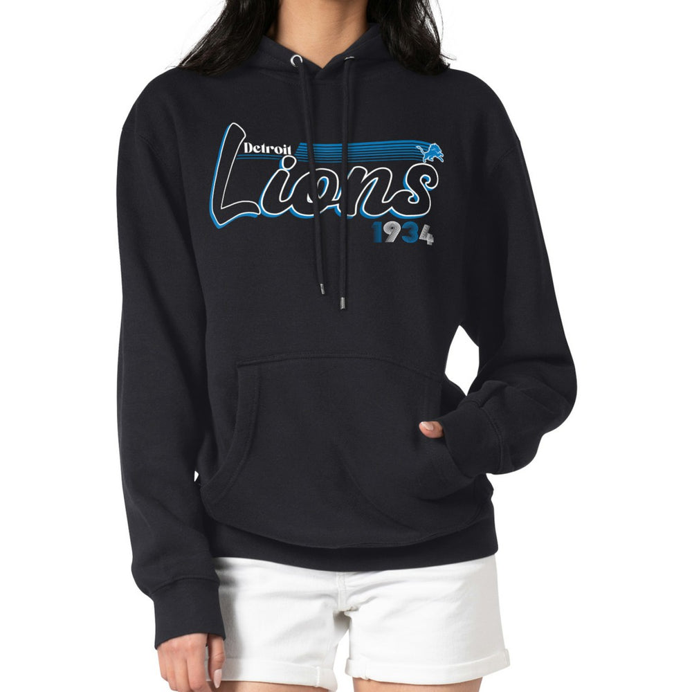 NFL Detroit Lions Starter Women's Groovy Script Pullover Hoodie