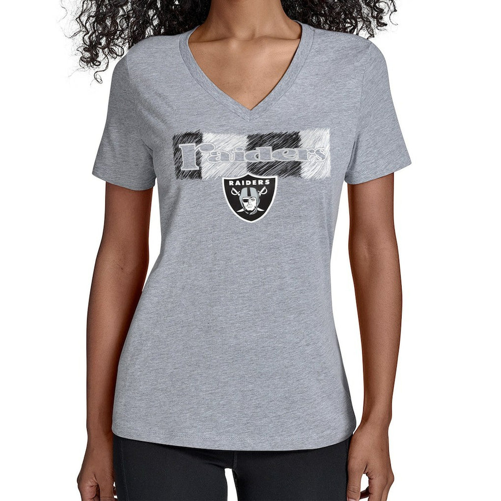 NFL Las Vegas Raiders Starter Women's Color Shading V-Neck T-Shirt