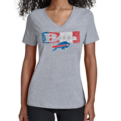 NFL Buffalo Bills Starter Women's Color Shading V-Neck T-Shirt