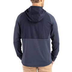 NFL Houston Texans Cutter & Buck Peshastin Eco Fleece Recycled Raglan Full-Zip Tri-Blend Hybrid Jacket