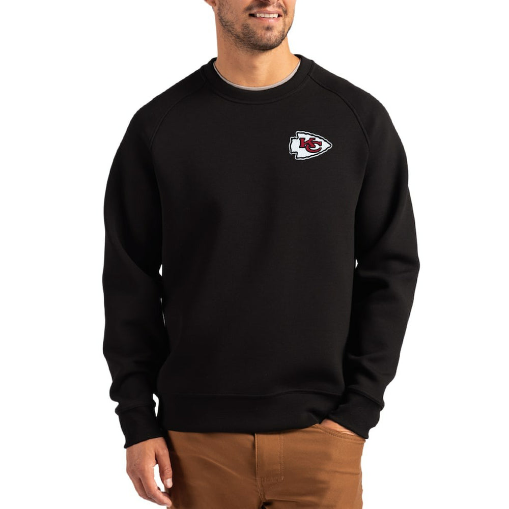 NFL Kansas City Chiefs Cutter & Buck Primary Logo Roam Recycled Raglan Pullover Sweatshirt