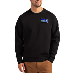 NFL Seattle Seahawks Cutter & Buck Throwback Roam Recycled Raglan Pullover Sweatshirt