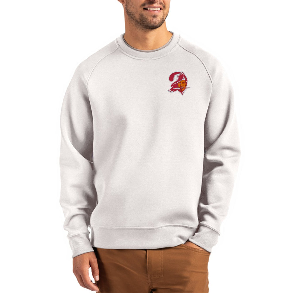 NFL Tampa Bay Buccaneers Cutter & Buck Throwback Roam Recycled Raglan Pullover Sweatshirt