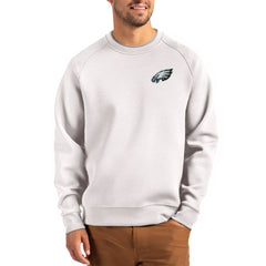 NFL Philadelphia Eagles Cutter & Buck Primary Logo Roam Recycled Raglan Pullover Sweatshirt