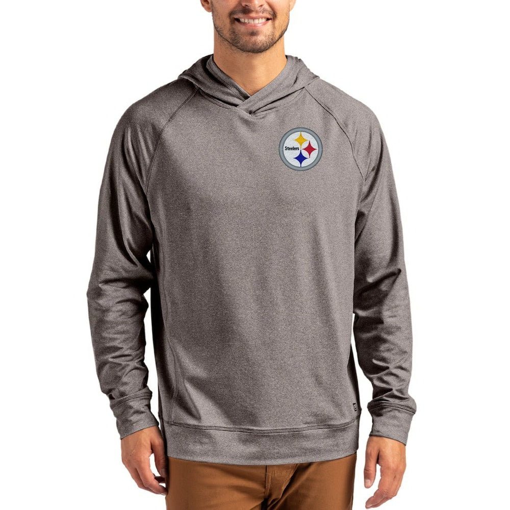 NFL Pittsburgh Steelers Cutter & Buck Adapt Knit Recycled Raglan Pullover Hoodie