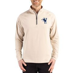 NFL Indianapolis Colts Cutter & Buck Throwback Logo Adapt Eco Knit Stretch Recycled Quarter-Zip Pullover