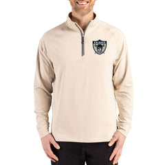 NFL Las Vegas Raiders Cutter & Buck Adapt Eco Knit Stretch Recycled Quarter-Zip Pullover