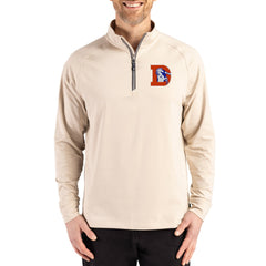 NFL Denver Broncos Cutter & Buck Throwback Logo Adapt Eco Knit Stretch Recycled Quarter-Zip Pullover