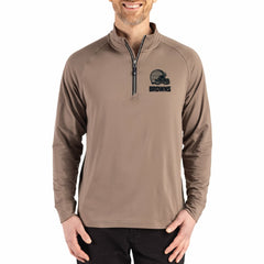 NFL Cleveland Browns Cutter & Buck Adapt Eco Knit Stretch Recycled Quarter-Zip Pullover