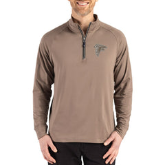 NFL Atlanta Falcons Cutter & Buck Adapt Eco Knit Stretch Recycled Quarter-Zip Pullover