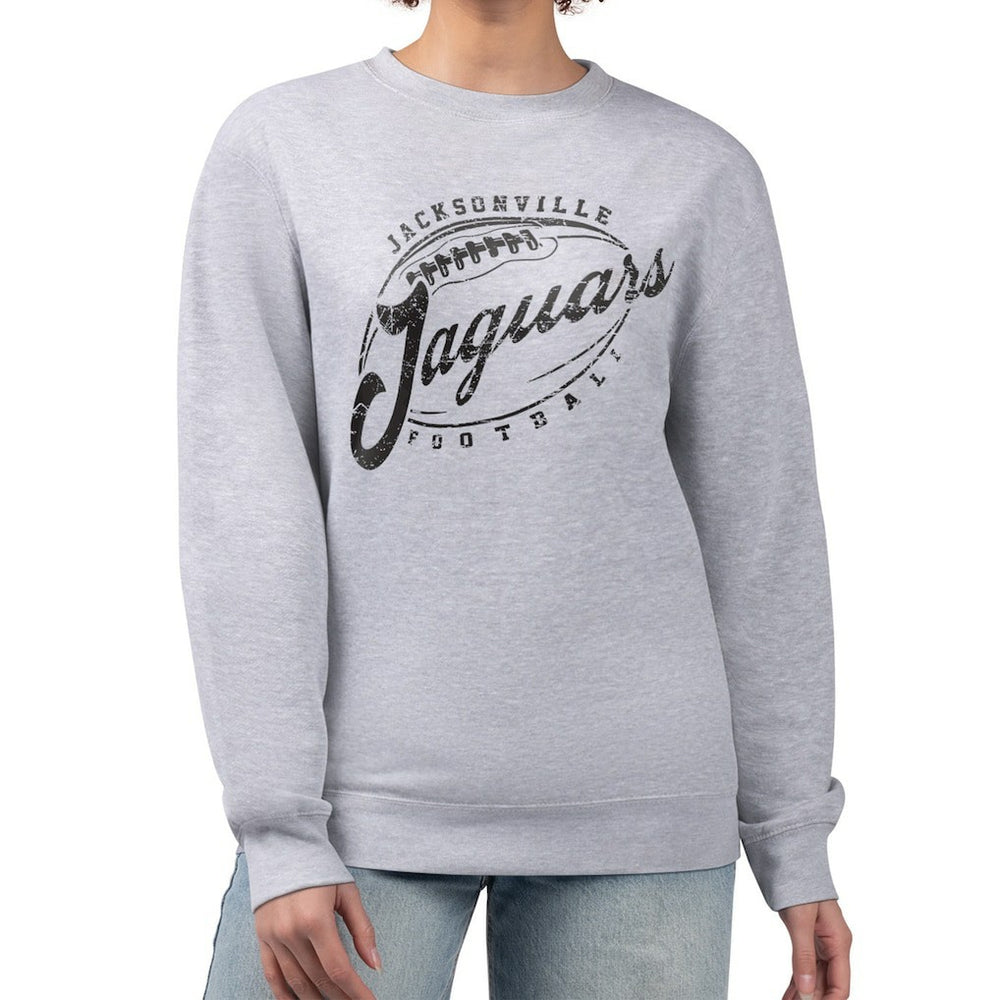 NFL Jacksonville Jaguars G-III 4Her by Carl Banks Women's Distressed Graphics Fleece Pullover Sweatshirt