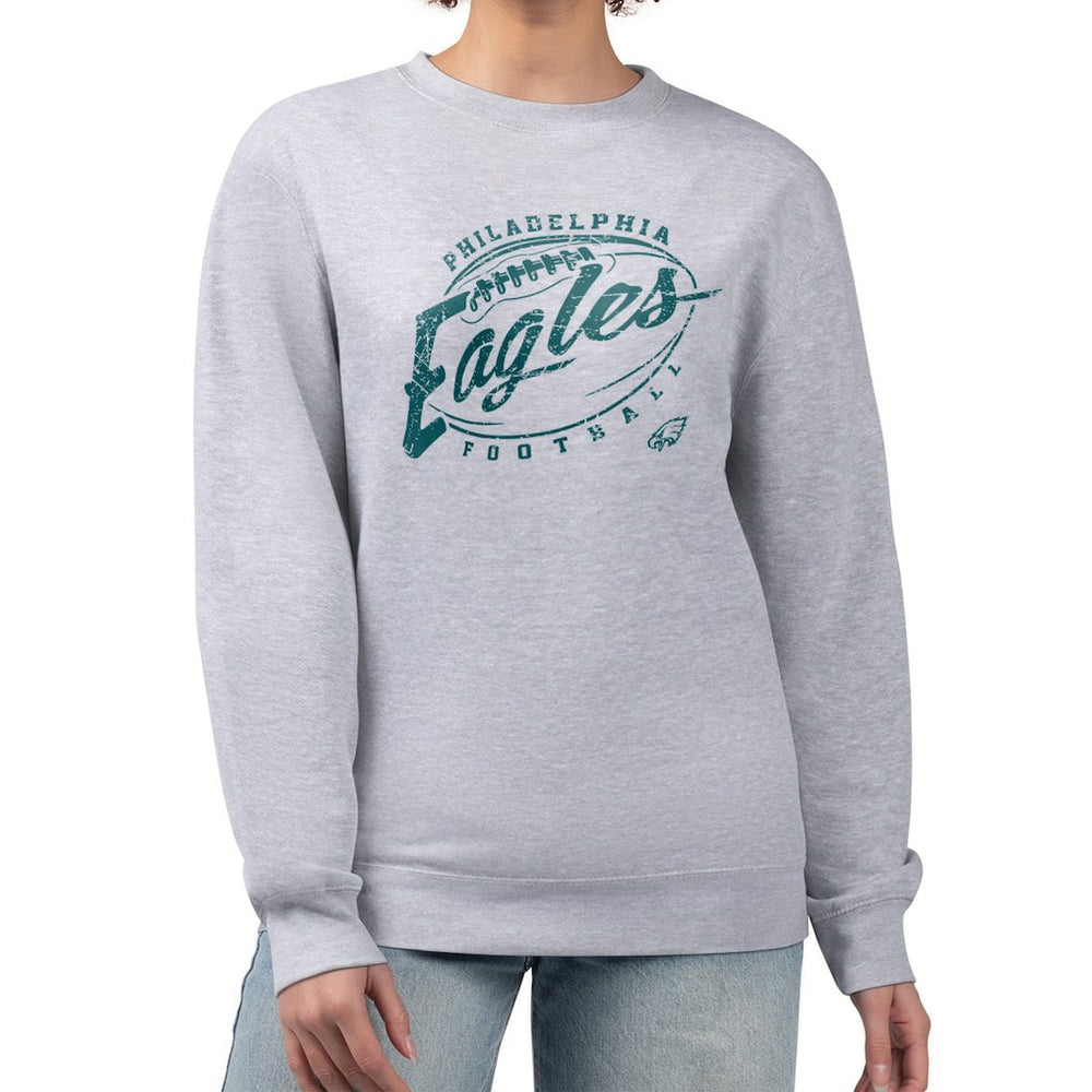 NFL Philadelphia Eagles G-III 4Her by Carl Banks Women's Distressed Graphics Fleece Pullover Sweatshirt