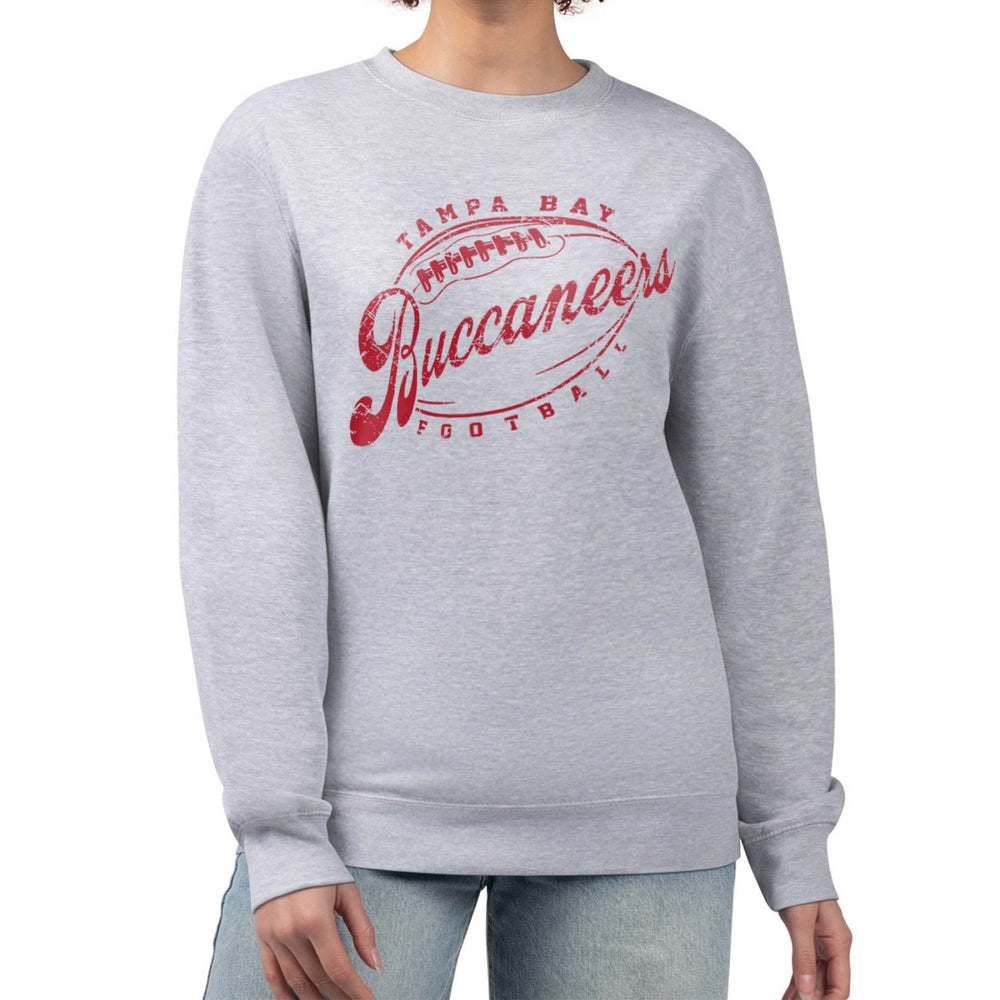 NFL Tampa Bay Buccaneers G-III 4Her by Carl Banks Women's Distressed Graphics Fleece Pullover Sweatshirt