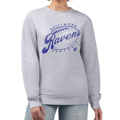 NFL Baltimore Ravens G-III 4Her by Carl Banks Women's Distressed Graphics Fleece Pullover Sweatshirt