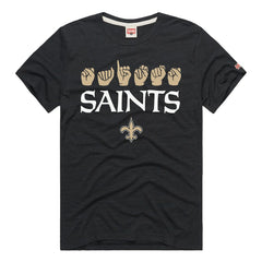 NFL New Orleans Saints Homage Unisex NFL ASL Collection by Love Sign Tri-Blend T-Shirt