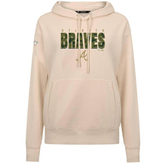 Atlanta Braves Levelwear Women's Adorn Protect W Pullover Hoodie - Khaki
