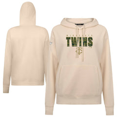 Minnesota Twins Levelwear Women's Adorn Protect W Pullover Hoodie - Khaki