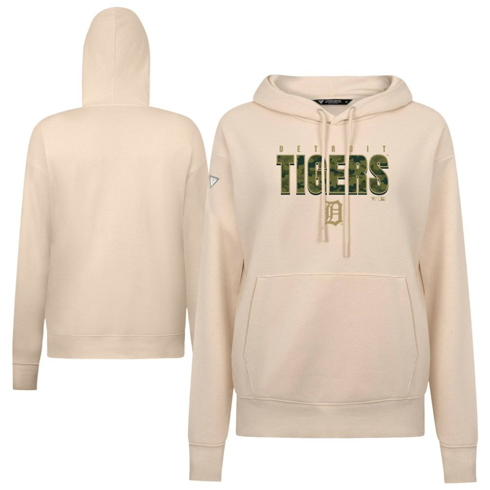 Detroit Tigers Levelwear Women's Adorn Protect W Pullover Hoodie - Khaki