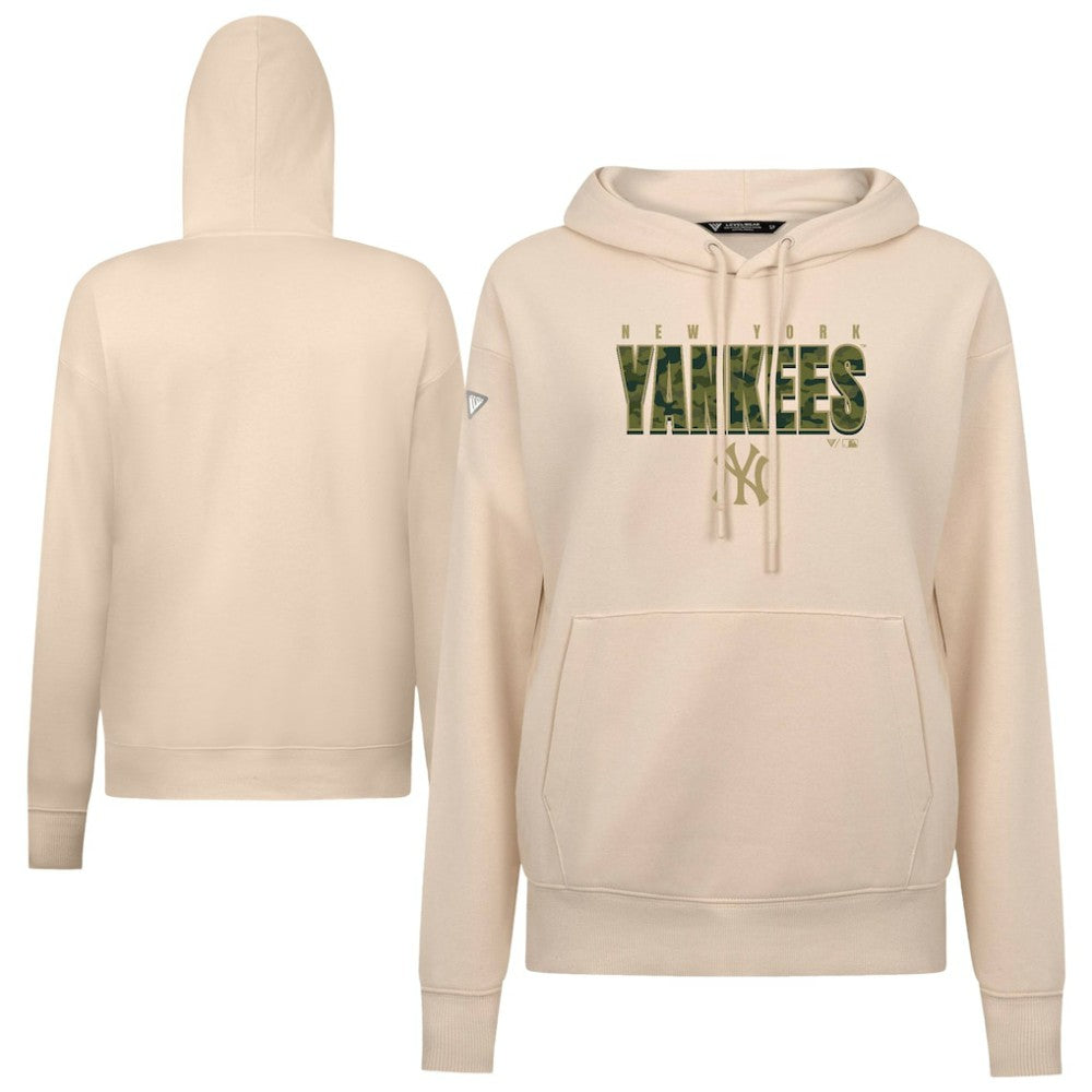 New York Yankees Levelwear Women's Adorn Protect W Pullover Hoodie - Khaki