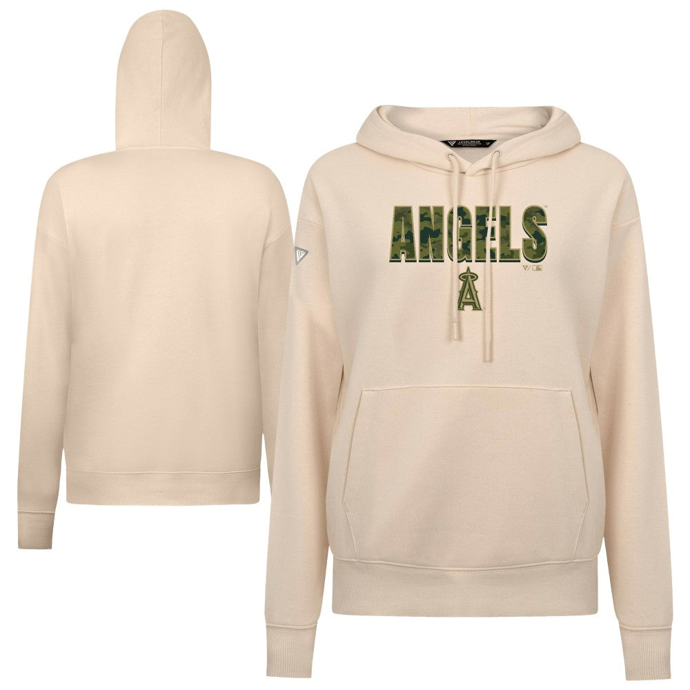 Los Angeles Angels Levelwear Women's Adorn Protect W Pullover Hoodie - Khaki