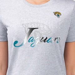 NFL Jacksonville Jaguars G-III 4Her by Carl Banks Women's Super-Slim Fit Lightweight Shadow Logo T-Shirt