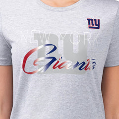 NFL New York Giants G-III 4Her by Carl Banks Women's Super-Slim Fit Lightweight Shadow Logo T-Shirt