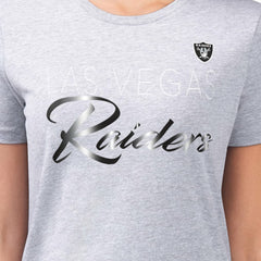 NFL Las Vegas Raiders G-III 4Her by Carl Banks Women's Super-Slim Fit Lightweight Shadow Logo T-Shirt