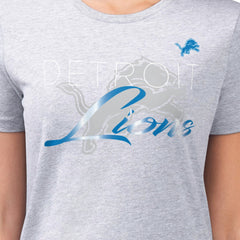 NFL Detroit Lions G-III 4Her by Carl Banks Women's Super-Slim Fit Lightweight Shadow Logo T-Shirt
