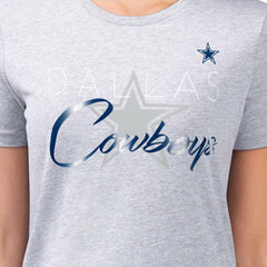 NFL Dallas Cowboys G-III 4Her by Carl Banks Women's Super-Slim Fit Lightweight Shadow Logo T-Shirt