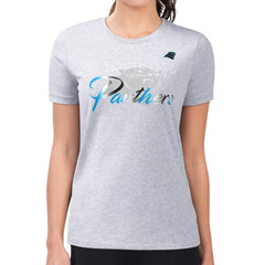 NFL Carolina Panthers G-III 4Her by Carl Banks Women's Super-Slim Fit Lightweight Shadow Logo T-Shirt