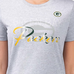 NFL Green Bay Packers G-III 4Her by Carl Banks Women's Super-Slim Fit Lightweight Shadow Logo T-Shirt