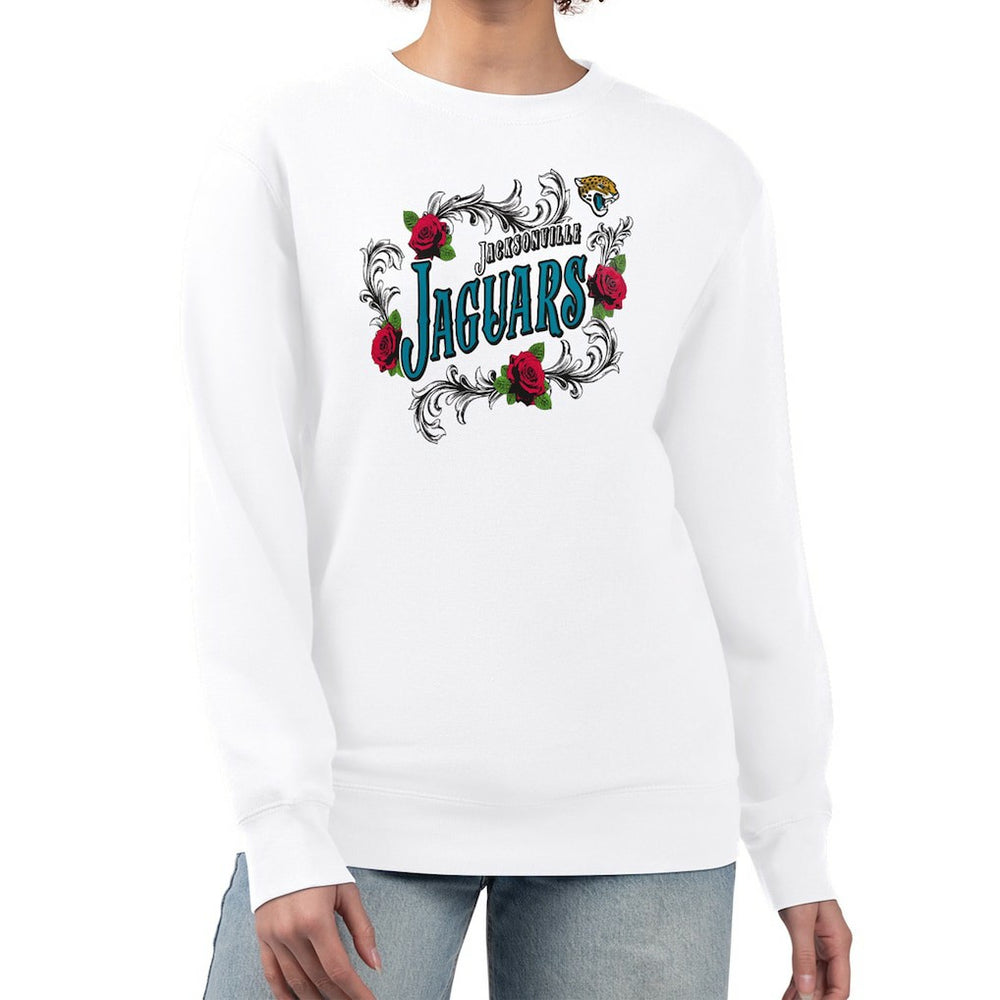 NFL Jacksonville Jaguars G-III 4Her by Carl Banks Women's Roses Fleece Tri-Blend Pullover Sweatshirt