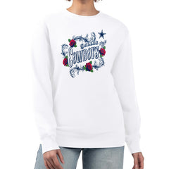 NFL Dallas Cowboys G-III 4Her by Carl Banks Women's Roses Fleece Tri-Blend Pullover Sweatshirt