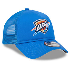 Oklahoma City Thunder Core Logo Foam Front A-Frame 9FORTY Adjustable Trucker Hat - Blue | New Era discount