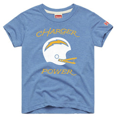 NFL Los Angeles Chargers Homage Youth Charger Power Tri-Blend T-Shirt