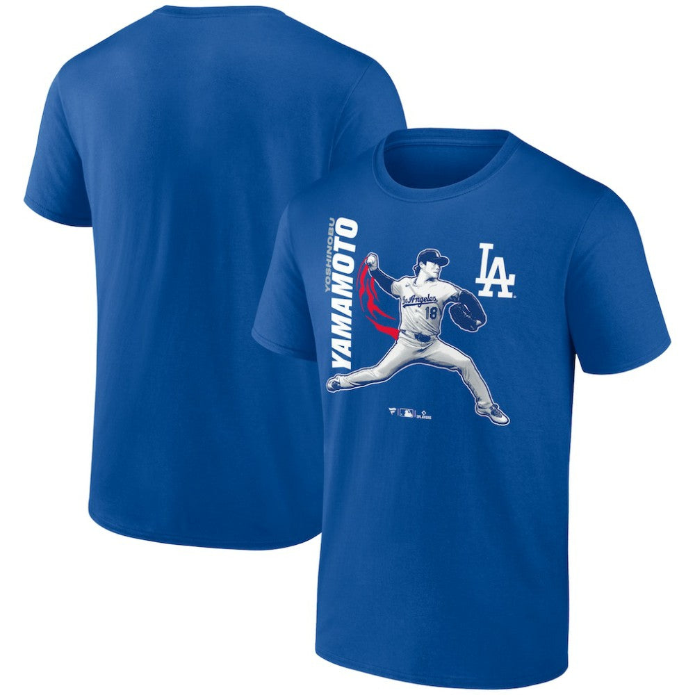 Yoshinobu Yamamoto Los Angeles Dodgers Player Graphic T-Shirt - Royal