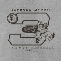 Jackson Merrill San Diego Padres Player Graphic T-Shirt - Heather Gray