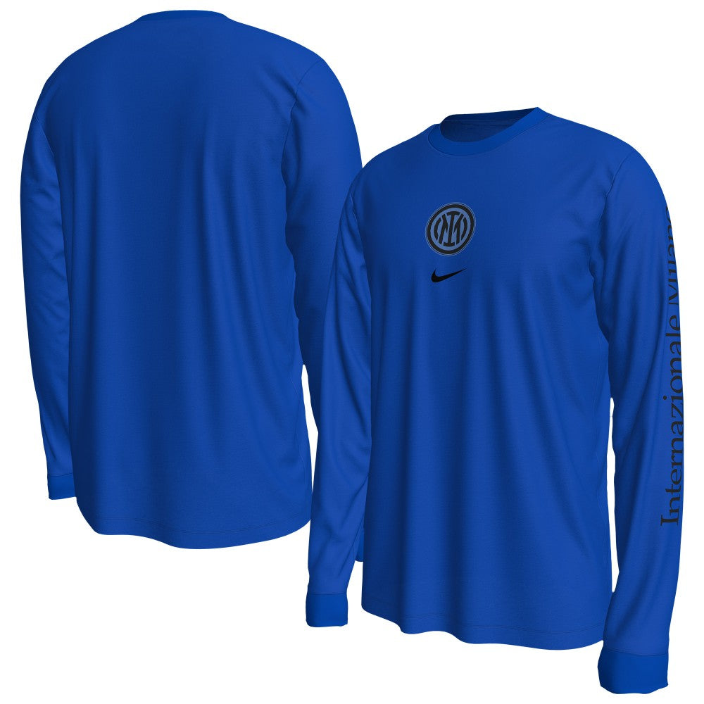 Inter Milan Wordmark Long Sleeve T-Shirt / Soccer Sale
