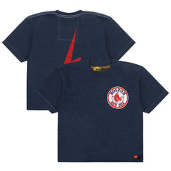 Boston Red Sox Aviator Nation x MLB Women's Cropped Boyfriend Tri-Blend T-Shirt - Navy