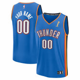 Oklahoma City Thunder 2025 NBA Finals Champions Fast Break Replica Custom Jersey - Blue - Icon Edition | Fanatics discount