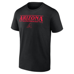 Arizona Diamondbacks Stranger Things Logo Lockup T-Shirt - Black
