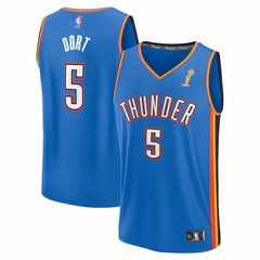 Luguentz Dort Oklahoma City Thunder 2025 NBA Finals Champions Fast Break Replica Player Jersey - Blue - Icon Edition | Fanatics on sale