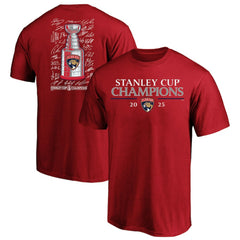 Florida Panthers Fanatics 2025 Stanley Cup Champions Big & Tall Roster T-Shirt