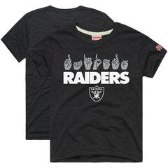 NFL Las Vegas Raiders Homage Youth Love Sign x ASL 2.0 Tri-Blend T-Shirt